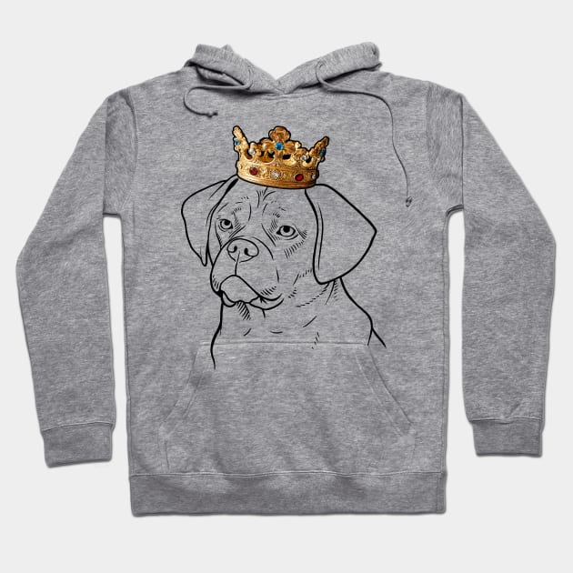 Puggle Dog King Queen Wearing Crown Hoodie by millersye